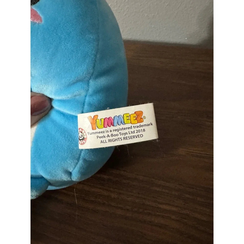Yummeez Blue Narwhal Plush Stuffed Animal Toy Cute Peek-A-Boo‎ Toys 7 inch